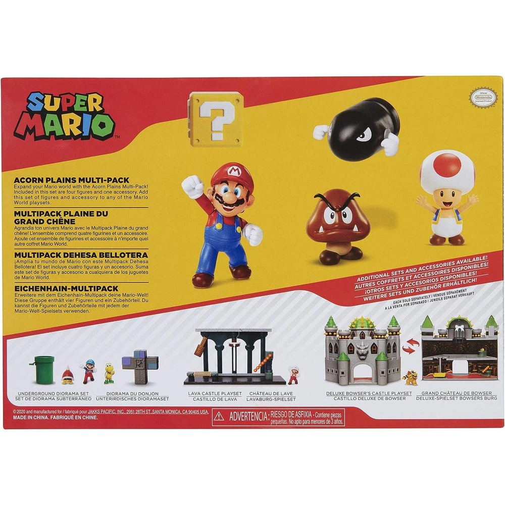 SUPER MARIO Nintendo Acorn Plains 2.5” Figure Multipack Diorama Set kid toys - Picture 3 of 3